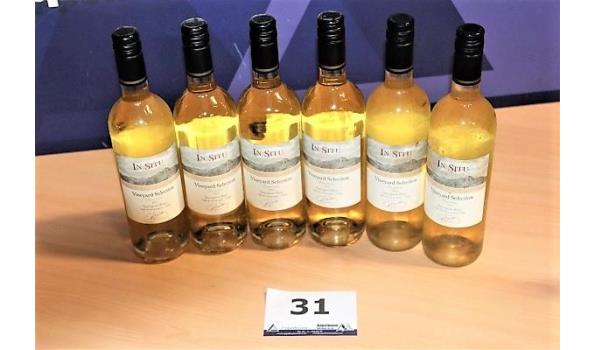 6 flessen à 75cl witte wijn IN SITU, Vineyard Selection, Sauvignon Blanc, 2015, Chili